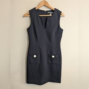 Karl Lagerfeld Navy Blue Sheath Dress Size 4